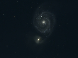 M51 - Галактика Водоворот в созвездии Гончих Псов